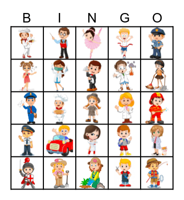 What does he/she do? Bingo Card