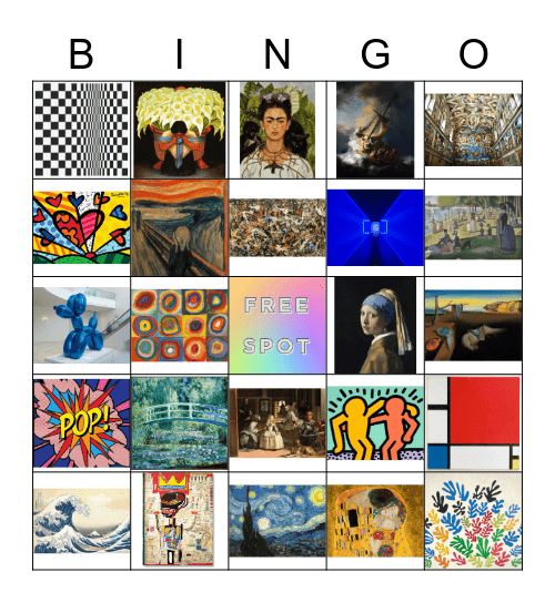 Art Bingo Card