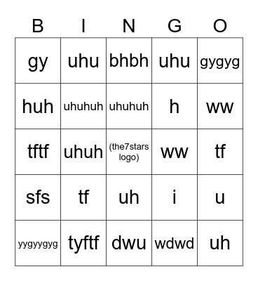 the7stars Buzzword Bingo! Bingo Card
