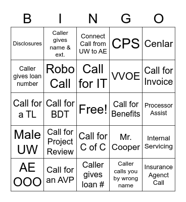 Power Hour!!! Bingo Card