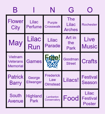 LILAC FESTIVAL Bingo Card