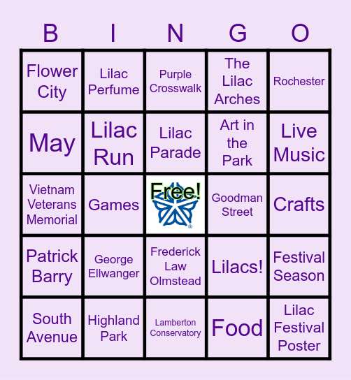 LILAC FESTIVAL Bingo Card