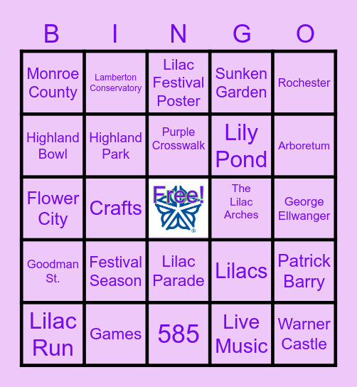 LILAC FESTIVAL Bingo Card