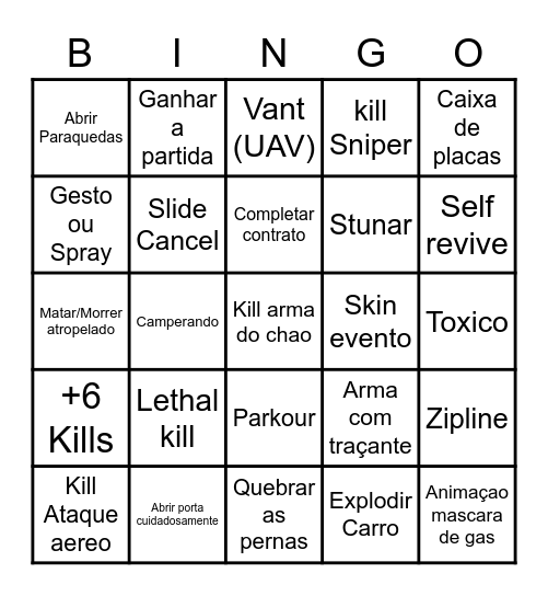 Mussinha Show Bingo Card