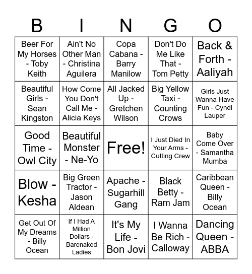 Speed Bingo Card