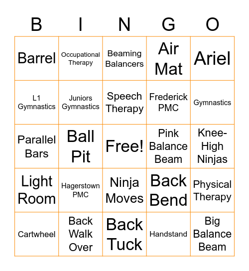 PMC BINGO Card