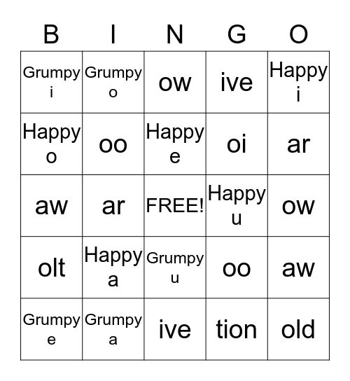 Wilson Bingo Card