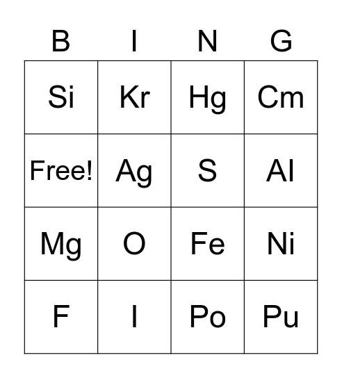 Cartela 4 Bingo Card