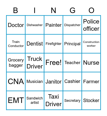 Career Bingo Card