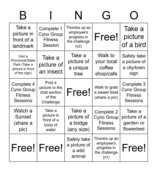 June 2021 - Illumiti Step Challenge Bingo Card