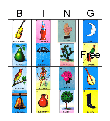 Loteria Bingo Card