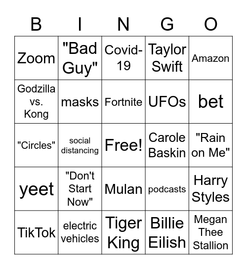 Today Bingo Card