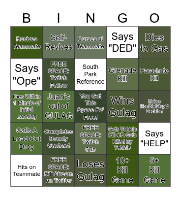 Bingo Card