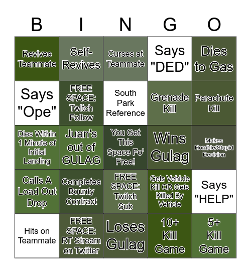 Bingo Card