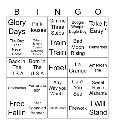 Veterans Day Bingo Card
