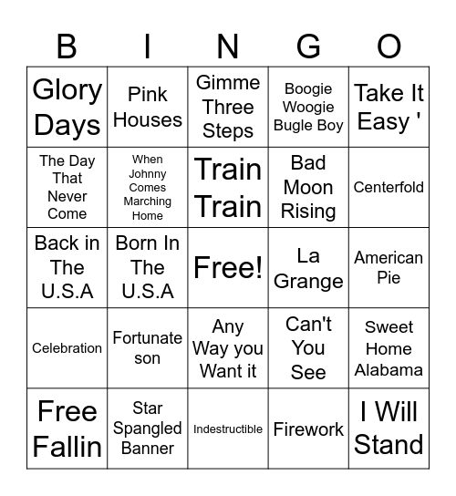 Veterans Day Bingo Card