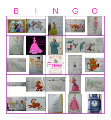 CINDERELLA Bingo Card