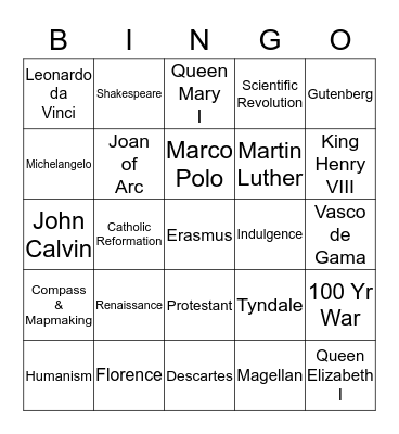 QUARTER 3 EXAM STUDY GAME Bingo Card