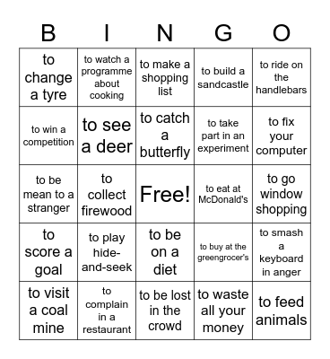 I have... Bingo Card