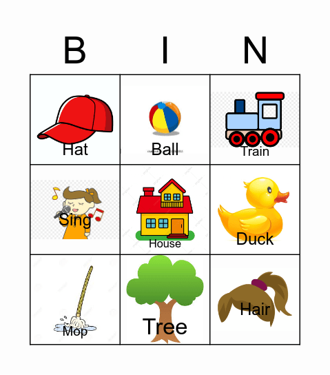 Rhyming Bingo Card
