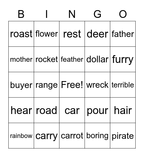 R BINGO! Bingo Card