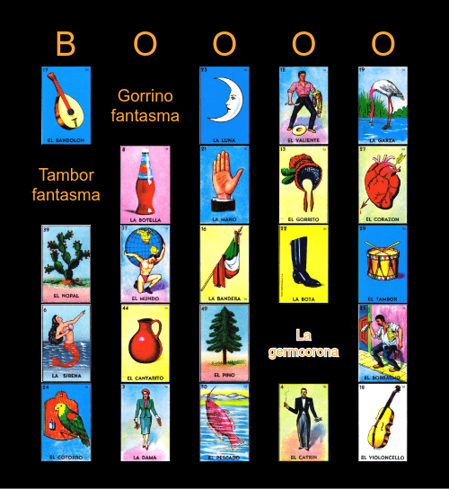 HalloweenLoteria Bingo Card