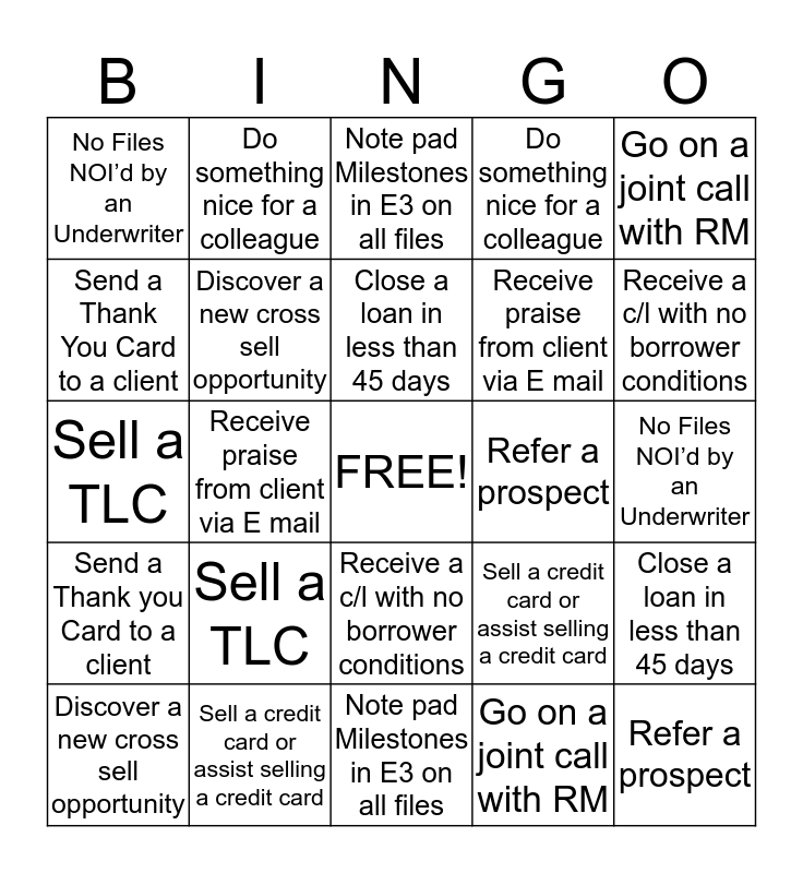 XLNC Bingo!!! Bingo Card