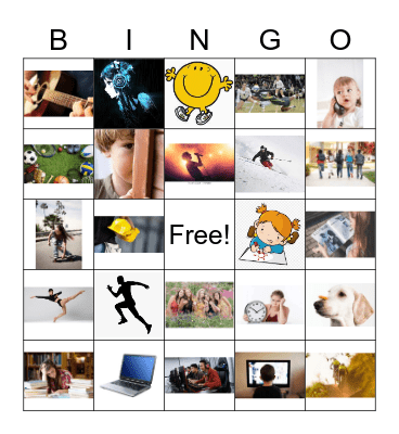 Spanish Picture Bingo Card