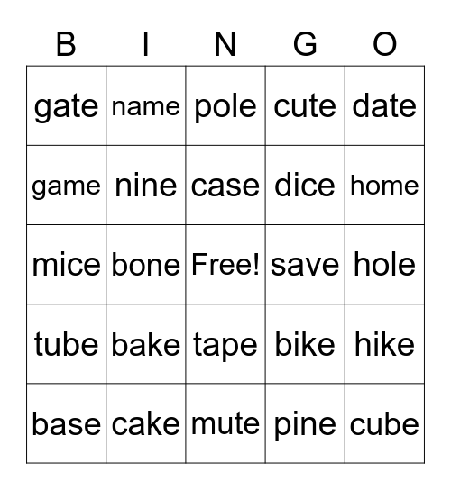 Phonics Monster 3 All Units Bingo Card