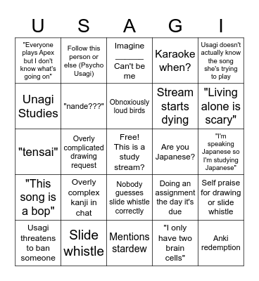 usagi_studies Bingo Card