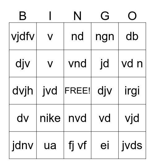 MacBingo  Bingo Card