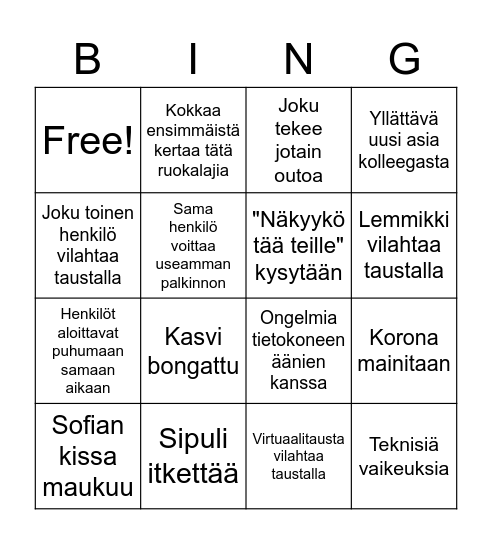 BOC Bingo Card