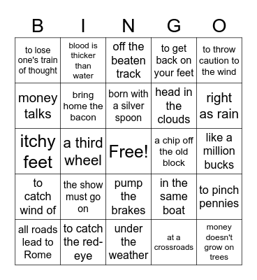 Review 2 Bingo Card