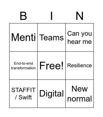 WT Bingo Card