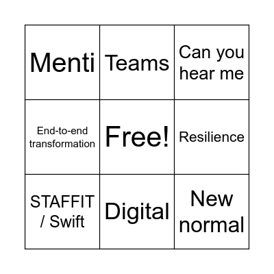 WT Bingo Card