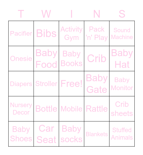 TWINS Bingo! Bingo Card