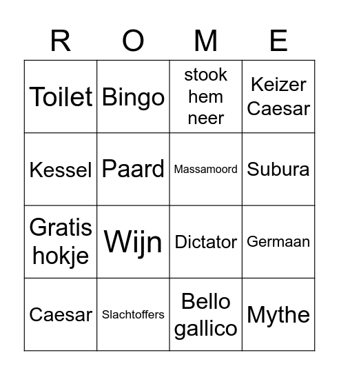 Caesar in Nederland Bingo Card