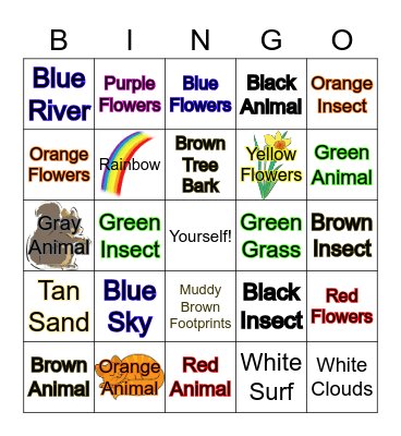 Colors of the World Bingo! Bingo Card