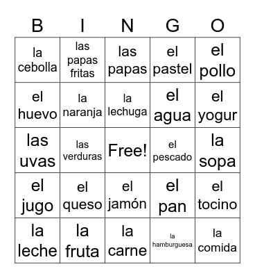 Lotería Bingo Card