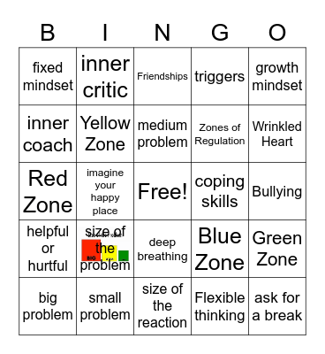 Social Skills End of Year Bingo Card