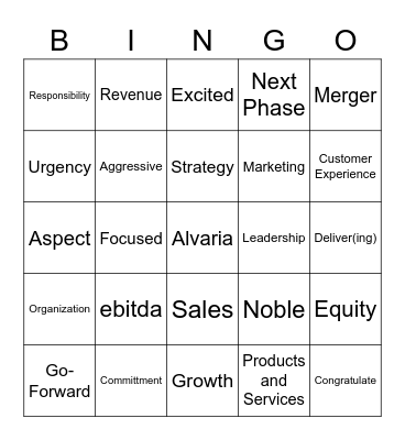 Town Hall Bingo Card