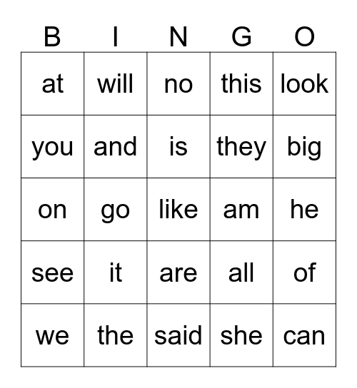 Jefferson's bingo Card