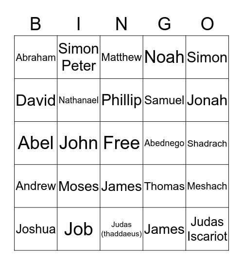 Faithful Men & One Traitor Bingo Card