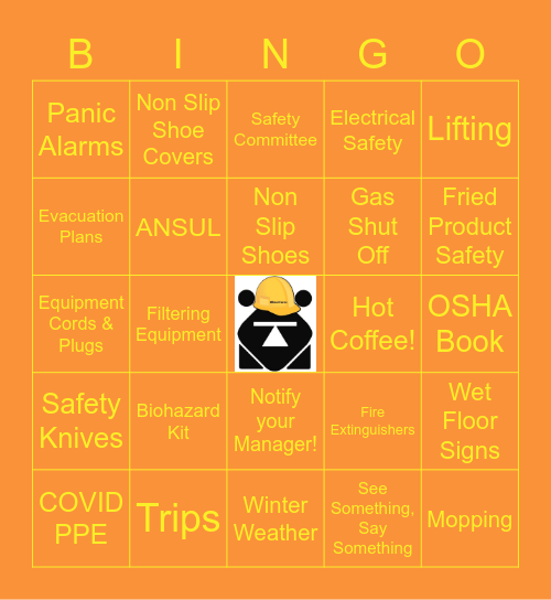 Bear Family Safety Bingo Card