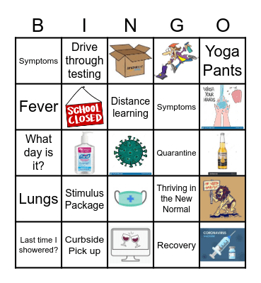 COVID - 19 Bingo Card