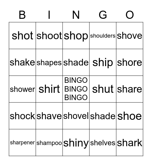 BINGO Card