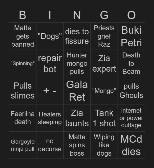 Wheelchair Haven Bingo Card