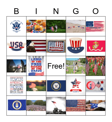 Memorial Day Bingo Card