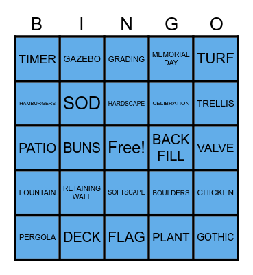 GOTHIC MEMORIAL DAY BINGO Card