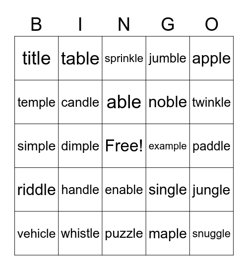 Wilson 6.4 Bingo Card